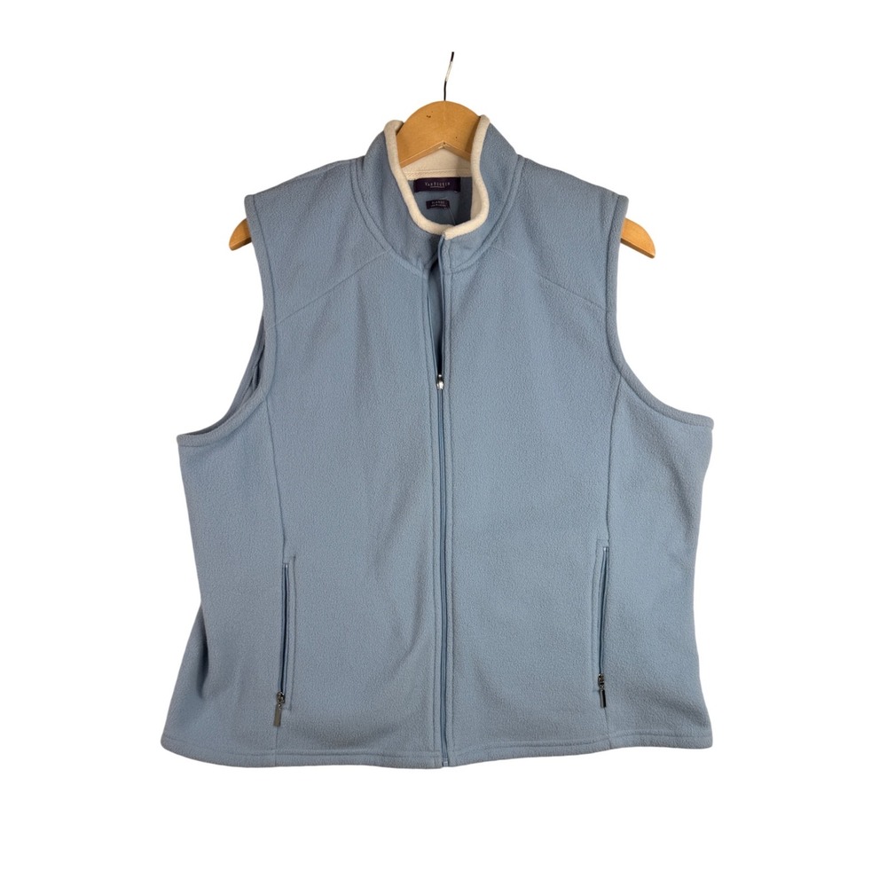 New Van Heusen Sleeveless Fleece‎ Vest size XL Light Blue